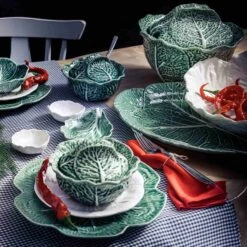 Bordallo Pinheiro White Cabbage Charger Plate 30.5cm 7 Bordallo Pinheiro White Cabbage Charger Plate 30.5cm -Home Kitchen 5DS 6244 couves