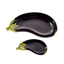 Bordallo Pinheiro Aubergine 24.5cm Platter -Home Kitchen Aubergine Platter