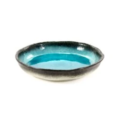 Turquoise Large Round Dish 21.5cm Dia X 4cm High