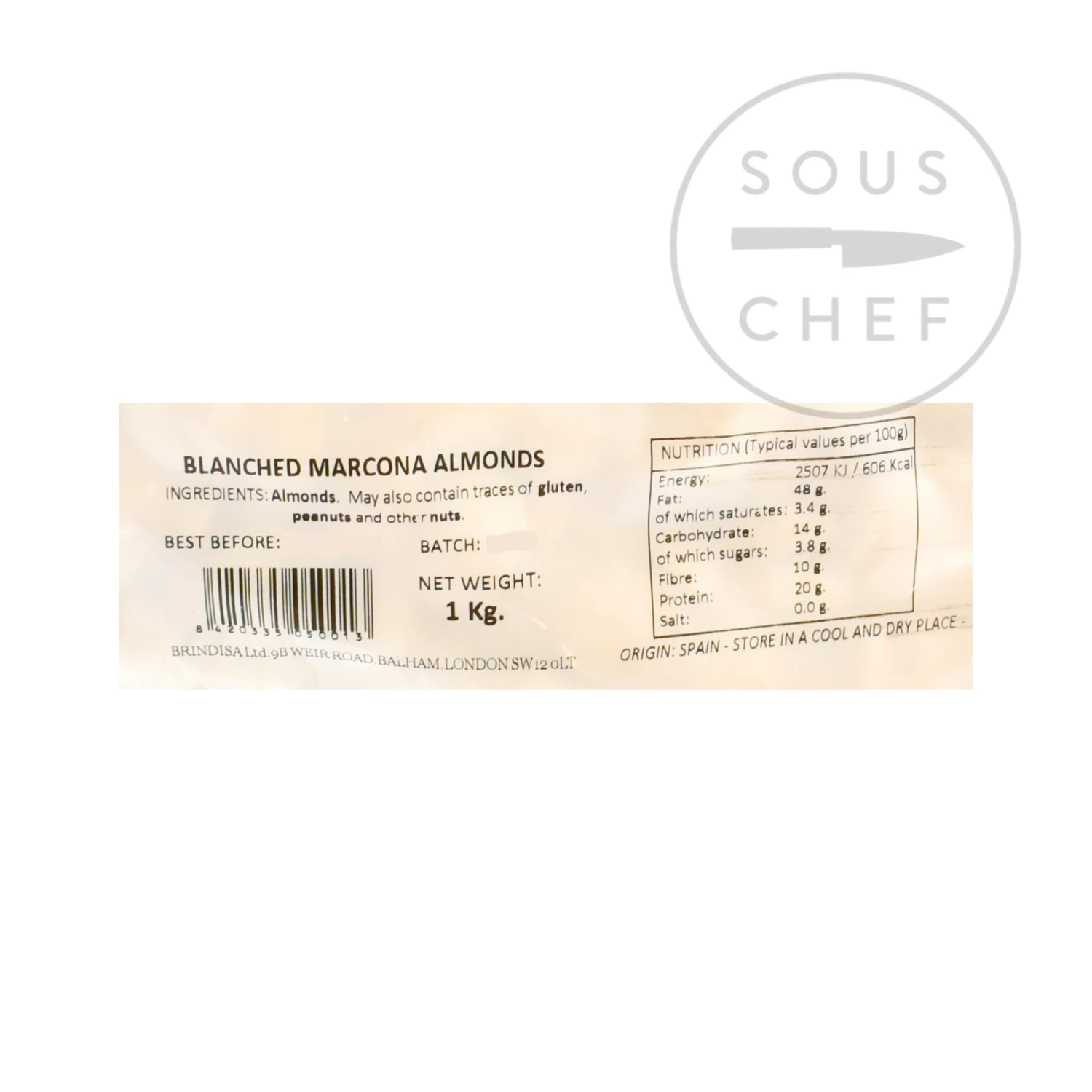Blanched, Skinless Marcona Almonds 1kg 4 Blanched, Skinless Marcona Almonds 1kg - Image 2
