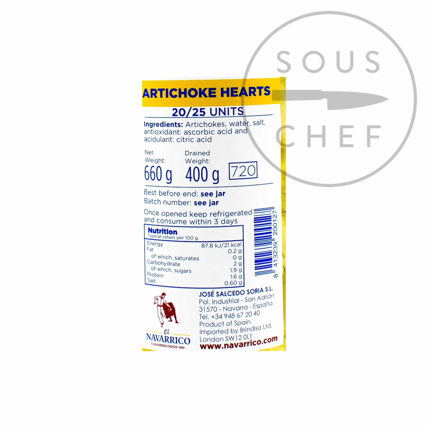 Navarrico Artichoke Hearts 660g 4 Navarrico Artichoke Hearts 660g - Image 2