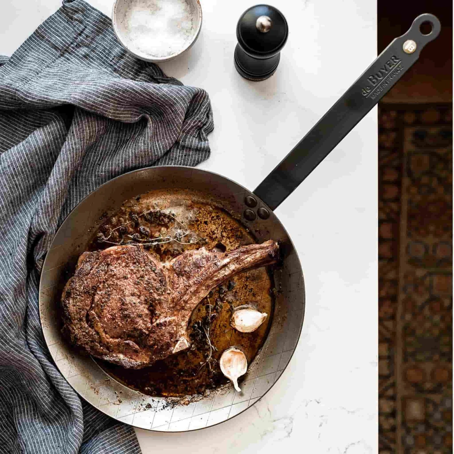 De Buyer Mineral B Steak Pan 5 De Buyer Mineral B Steak Pan - Image 3
