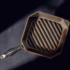 Finex Cast Iron Grill Pan, 25cm (10inch) -Home Kitchen ED0101FinexCastIronGrillPan 25cm 10inch Lifestyle