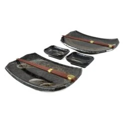 Karasuba-Iro Sushi Serving Set 8 Karasuba-Iro Sushi Serving Set -Home Kitchen EM0043 Products Karasuba IroSushiServingSet 3