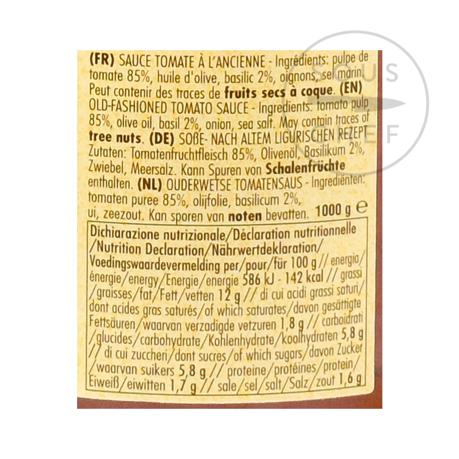 La Favorita Old Fashioned Tomato Sauce 1kg 4 La Favorita Old Fashioned Tomato Sauce 1kg - Image 2