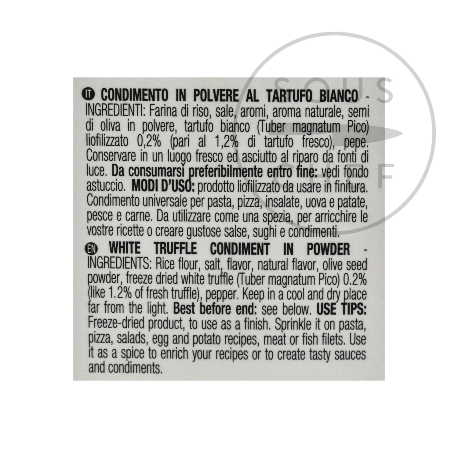 Tartuflanghe White Truffle Powder 60g 4 Tartuflanghe White Truffle Powder 60g - Image 2