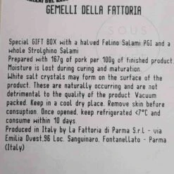 La Fattoria Di Parma Salami Felino IGP Gift Set, 500g 7 La Fattoria Di Parma Salami Felino IGP Gift Set, 500g -Home Kitchen FP0007Ingredients