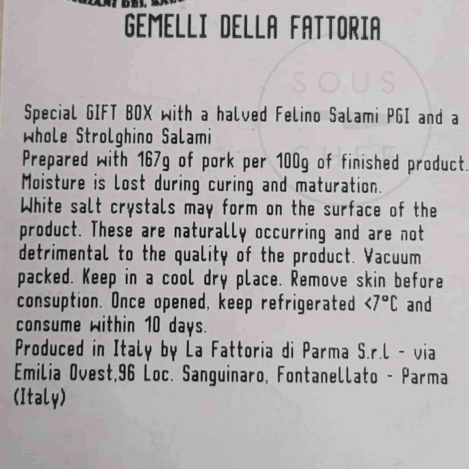 La Fattoria Di Parma Salami Felino IGP Gift Set, 500g 5 La Fattoria Di Parma Salami Felino IGP Gift Set, 500g - Image 3
