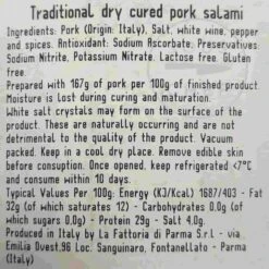 La Fattoria Di Parma Traditional Fioretto Salami, 340g 7 La Fattoria Di Parma Traditional Fioretto Salami, 340g -Home Kitchen FP0008Ingredients