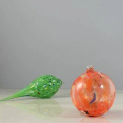 Murano Glass Decorative Sphere Ornament, Orange 7 Murano Glass Decorative Sphere Ornament, Orange -Home Kitchen IA0006MuranoGlassDecorativeSphereOrnament Orange2