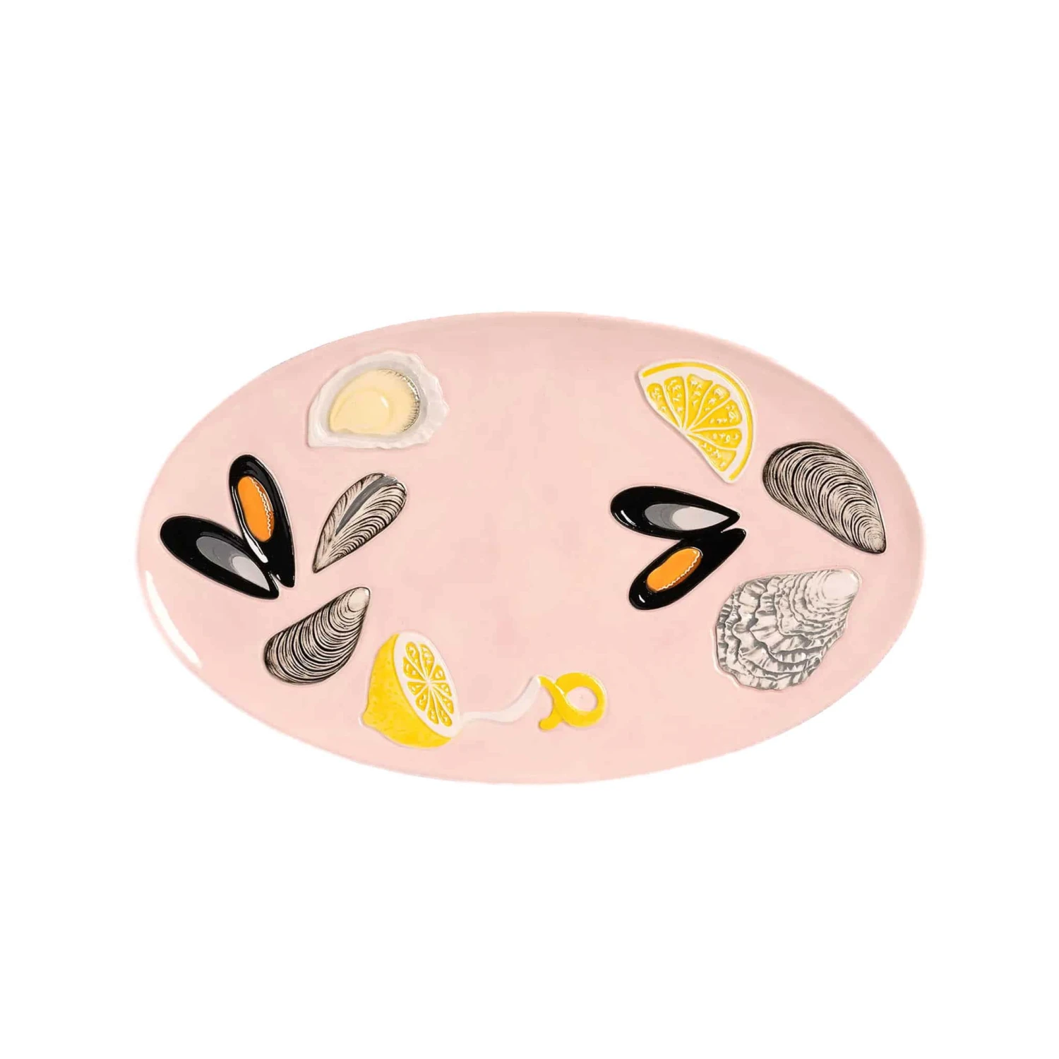 & Klevering Oysters And Mussels Ceramic Platter 3 & Klevering Oysters And Mussels Ceramic Platter