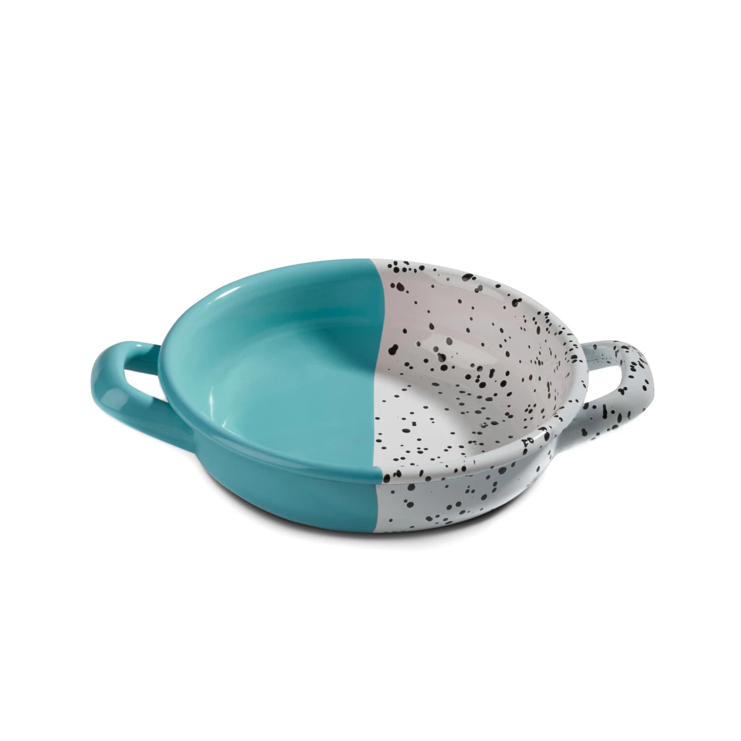 Colour Pop Enamel Frying Pan And Serving Dish, Turquoise, 16cm 3 Colour Pop Enamel Frying Pan And Serving Dish, Turquoise, 16cm