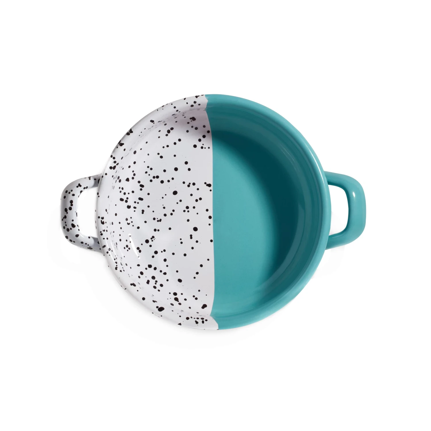 Colour Pop Enamel Frying Pan And Serving Dish, Turquoise, 16cm 4 Colour Pop Enamel Frying Pan And Serving Dish, Turquoise, 16cm - Image 2