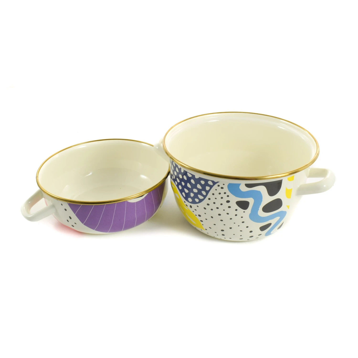 Abstract Enamel Mussel Pot 7 Abstract Enamel Mussel Pot - Image 5