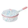 Pink Dot Enamel Saute Pan With Lid, 16cm 1 Pink Dot Enamel Saute Pan With Lid, 16cm -Home Kitchen KP0085PinkDotEnamelSautePanwithLid 16cm