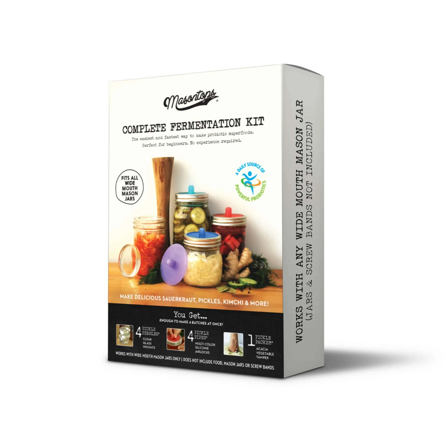 Masontops Complete At Home Wide Mouth Fermentation Kit 4 Masontops Complete At Home Wide Mouth Fermentation Kit - Image 2