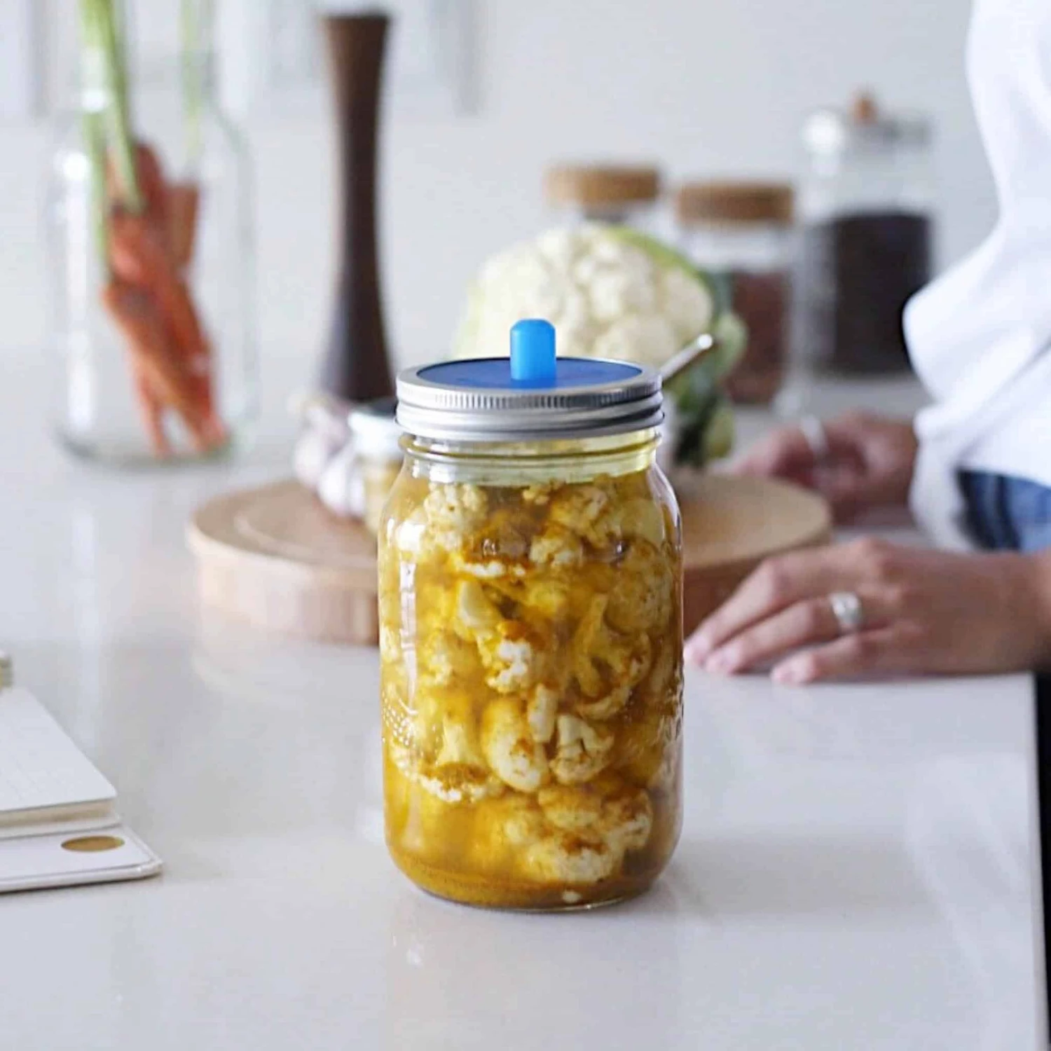 Masontops Wide Mouth Pickle Pipes, Set Of 4 6 Masontops Wide Mouth Pickle Pipes, Set Of 4 - Image 4