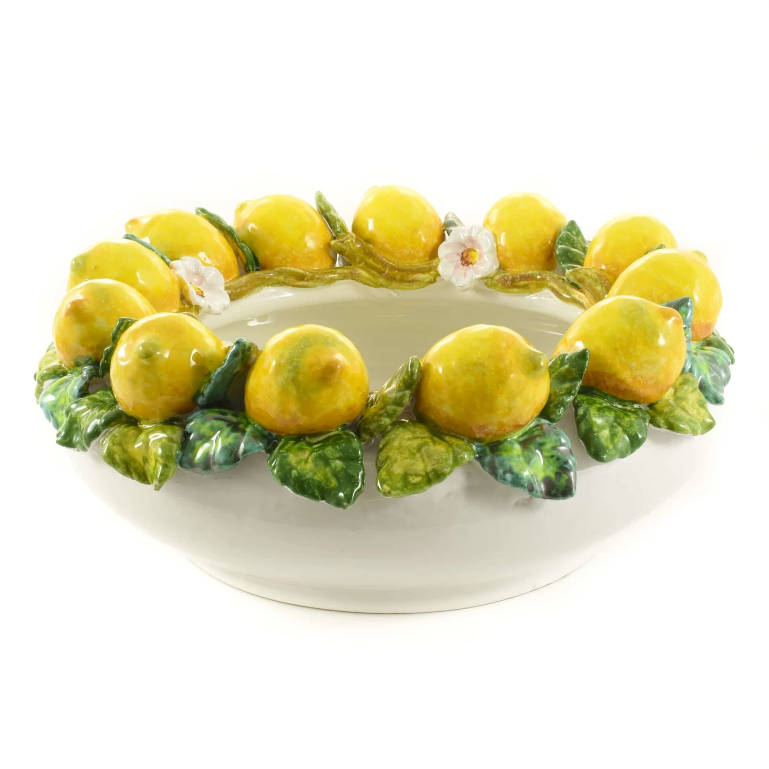 Handmade Tuscan Lemon Bowl 35cm 3 Handmade Tuscan Lemon Bowl 35cm