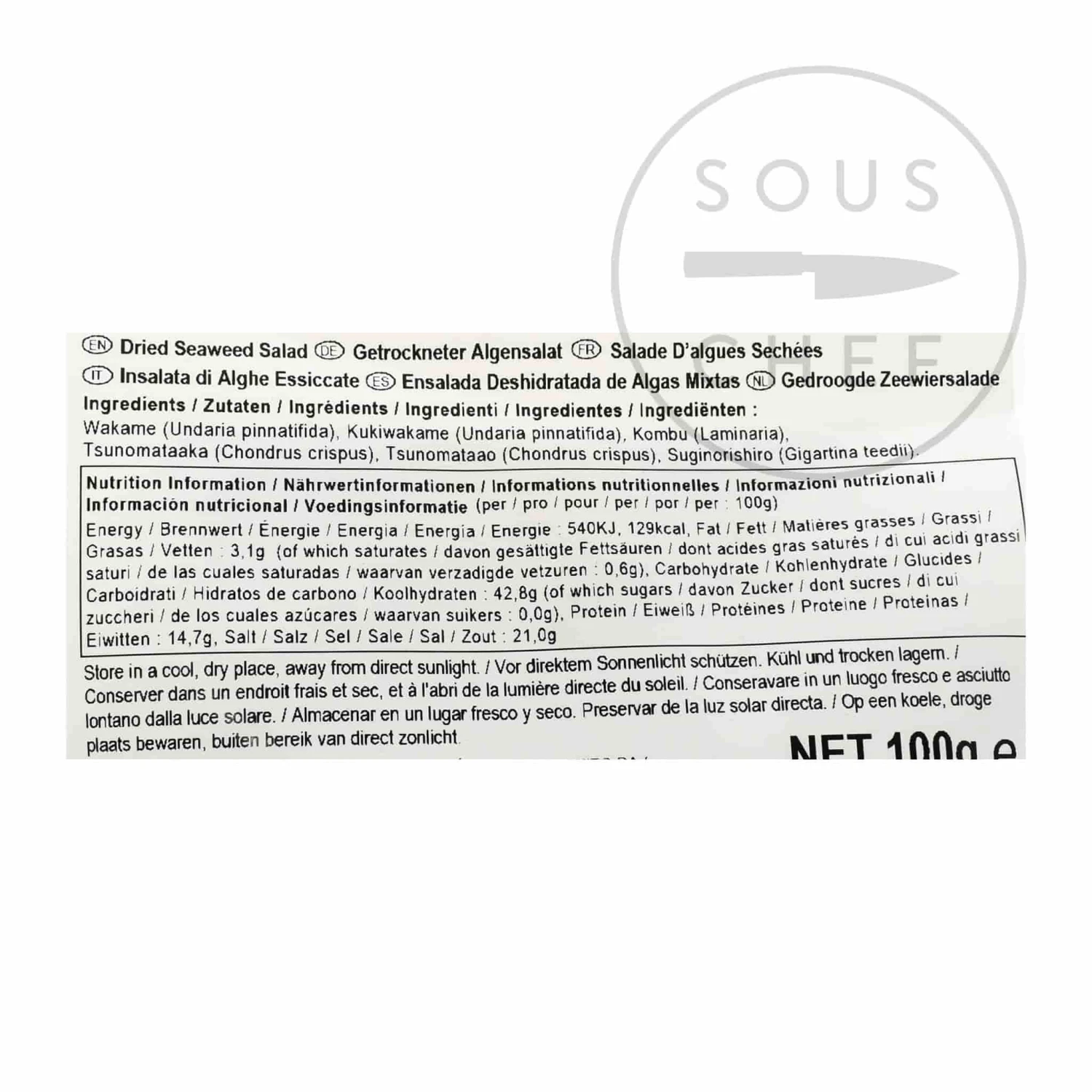 Nihon Shokken Dried Seaweed Salad, 100g 5 Nihon Shokken Dried Seaweed Salad, 100g - Image 3