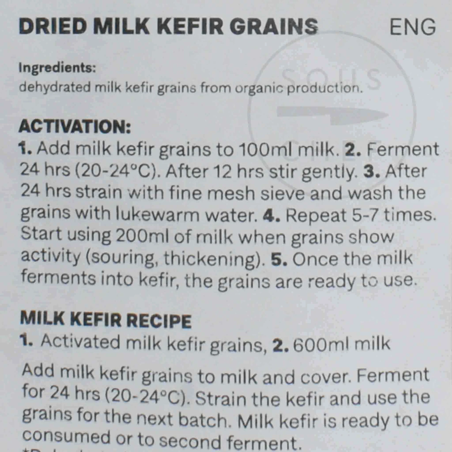 Kefirko Milk Kefir Grains, 2g 4 Kefirko Milk Kefir Grains, 2g - Image 2