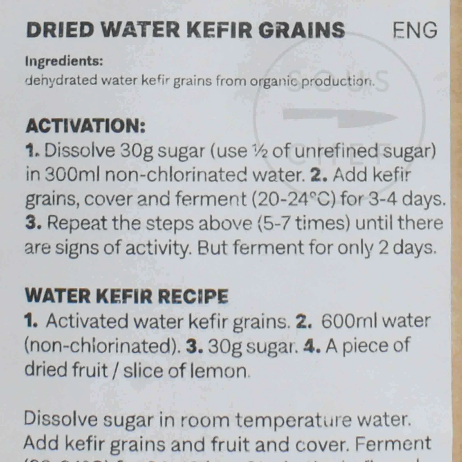 Kefirko Water Kefir Grains, 5g 4 Kefirko Water Kefir Grains, 5g - Image 2