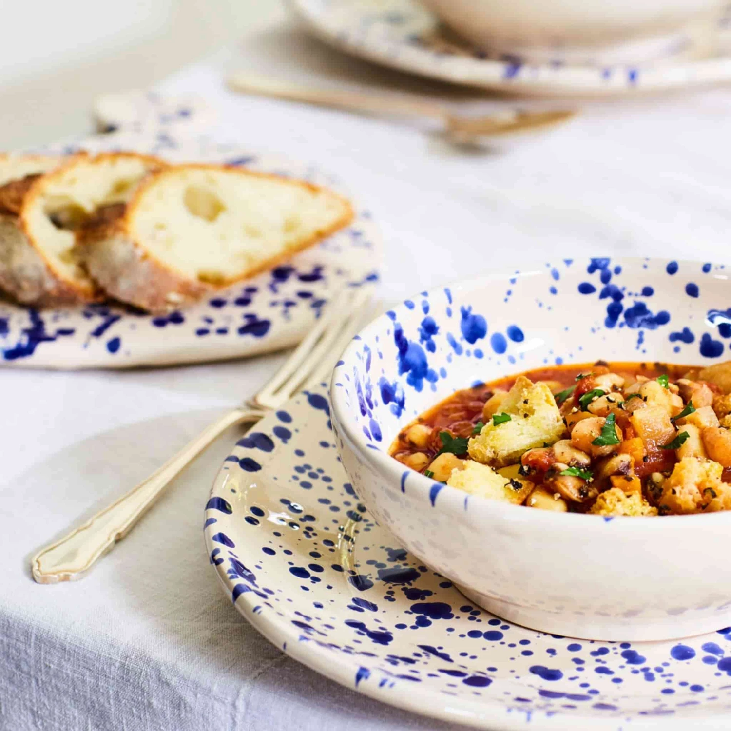 Puglia Blue Splatter Serving Board 25cm 6 Puglia Blue Splatter Serving Board 25cm - Image 4