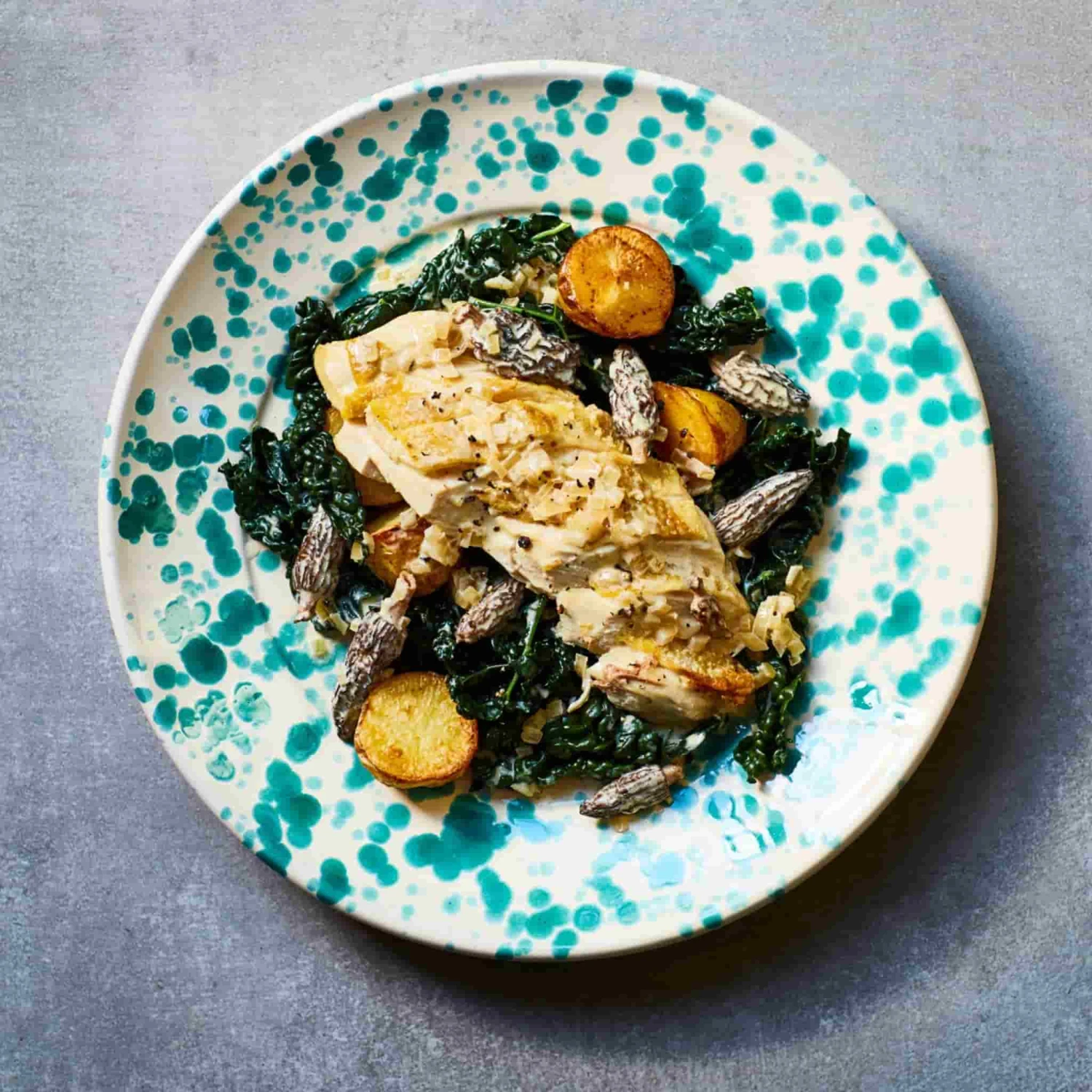 Puglia Aquamarine Splatter Dinner Plate 27cm 7 Puglia Aquamarine Splatter Dinner Plate 27cm - Image 5