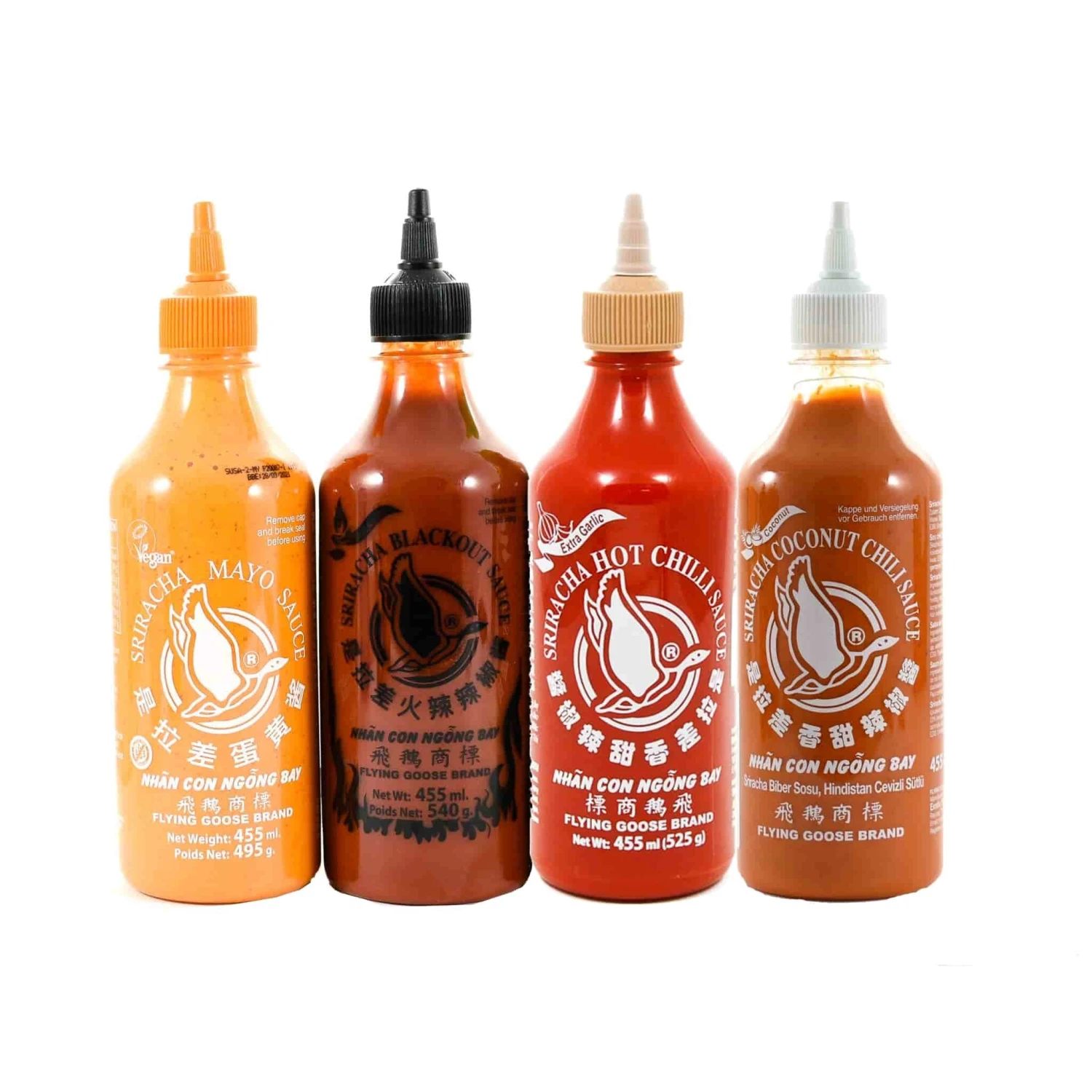 Flying Goose Sriracha Tasting Bundle 4 X 455ml 3 Flying Goose Sriracha Tasting Bundle 4 X 455ml