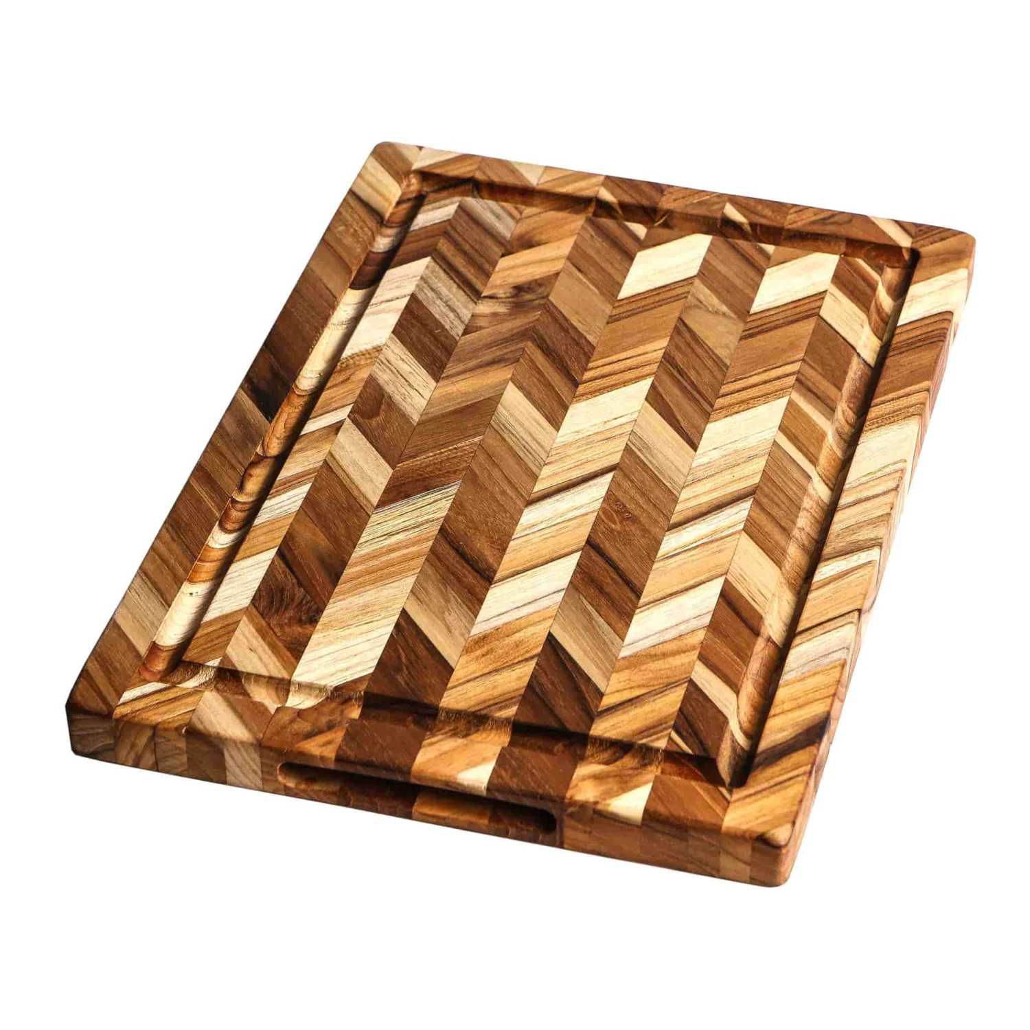 Teakhaus Herringbone Cutting Board Medium Thickness, Large 3 Teakhaus Herringbone Cutting Board Medium Thickness, Large