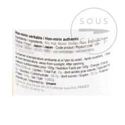 Home Kitchen -Home Kitchen UI0082 AuthenticHonMirin500ml nutrition