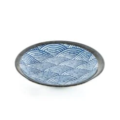 Blue Wave Medium Plate 22cm 10 Blue Wave Medium Plate 22cm -Home Kitchen blue wave medium plate 3