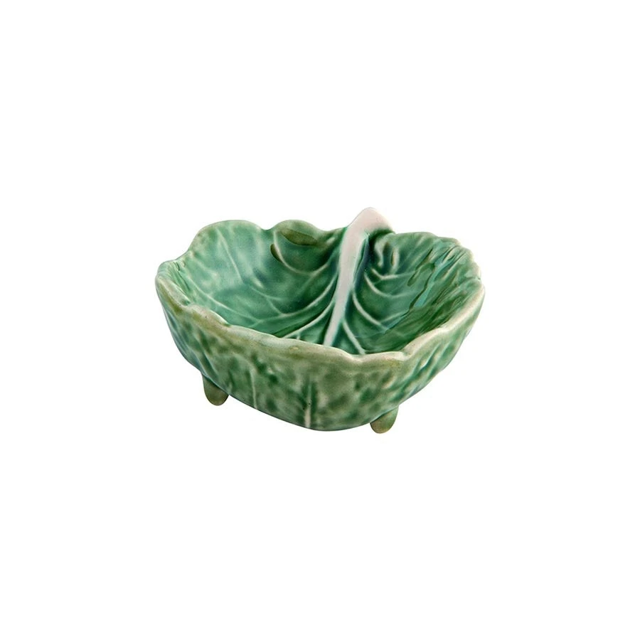 Bordallo Pinheiro Curved Cabbage Leaf Bowl 9cm 3 Bordallo Pinheiro Curved Cabbage Leaf Bowl 9cm