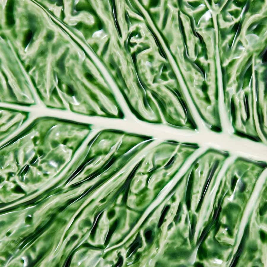 Bordallo Pinheiro Cabbage Leaf Oval Platter 4 Bordallo Pinheiro Cabbage Leaf Oval Platter - Image 2