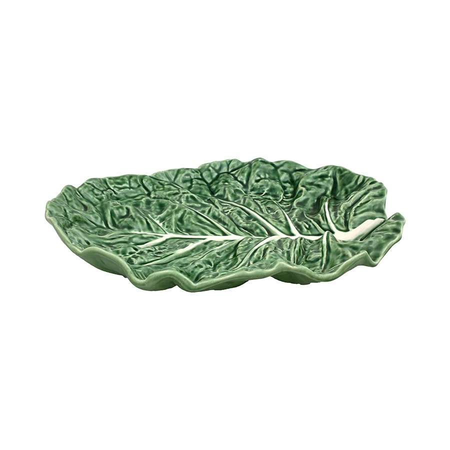 Bordallo Pinheiro Cabbage Leaf Oval Platter 3 Bordallo Pinheiro Cabbage Leaf Oval Platter