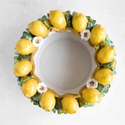 Handmade Tuscan Lemon Bowl 35cm 11 Handmade Tuscan Lemon Bowl 35cm -Home Kitchen lifestyle 0036 TuscanLemonBowl above NC0002