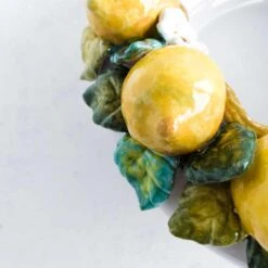 Handmade Tuscan Lemon Bowl 35cm 10 Handmade Tuscan Lemon Bowl 35cm -Home Kitchen lifestyle 0037 TuscanLemonBowl closeup1 NC0002