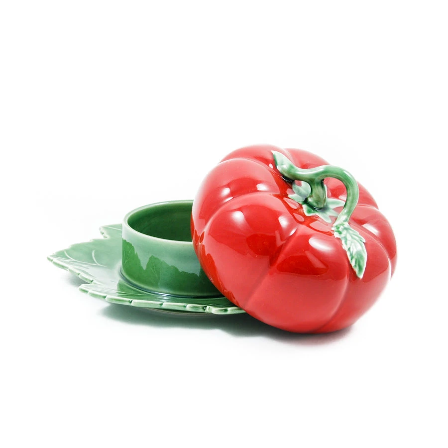 Bordallo Pinheiro Tomato Butter Dish With Cover 4 Bordallo Pinheiro Tomato Butter Dish With Cover - Image 2