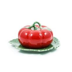 Bordallo Pinheiro Tomato Butter Dish With Cover 9 Bordallo Pinheiro Tomato Butter Dish With Cover -Home Kitchen tomato butter dish 1