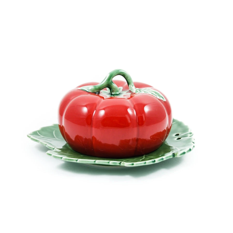 Bordallo Pinheiro Tomato Butter Dish With Cover 5 Bordallo Pinheiro Tomato Butter Dish With Cover - Image 3